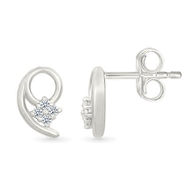 Princely Sparkle Gold & Diamond Stud Earrings