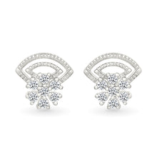 Floral Enticing Gold & Diamond Studs Earrings