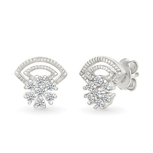 Floral Enticing Gold & Diamond Studs Earrings