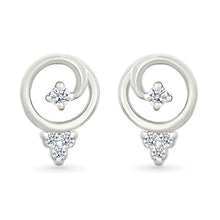 Halo Whirl Gold & Diamond stud Earrings