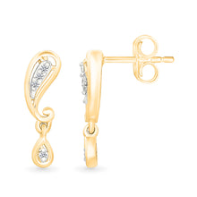 Glorious Sway Gold & Diamond Earrings