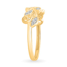 Intricate Floral Gold & Diamond Ring