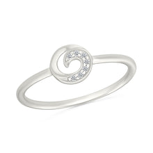 Sparkling Swirl Diamond Ring
