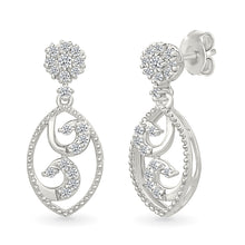 Ovate Spirals Gold & Diamond Earrings