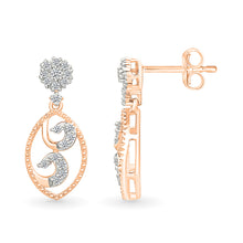 Ovate Spirals Gold & Diamond Earrings