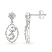 Ovate Spirals Gold & Diamond Earrings