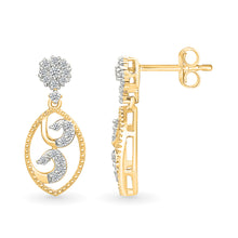 Ovate Spirals Gold & Diamond Earrings