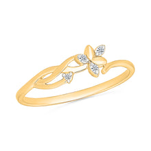 Twig Petals Gold & Diamond Ring