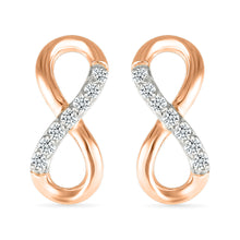Gold Infinity Diamond Stud Earrings