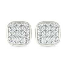 Gold Love Square Stud Earrings