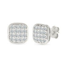 Gold Love Square Stud Earrings