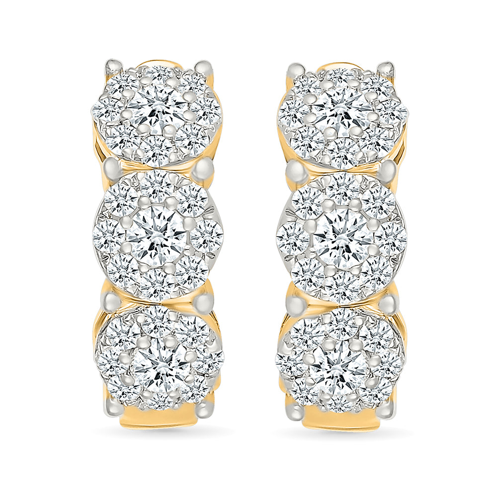 Trendy Twill Diamond Earrings