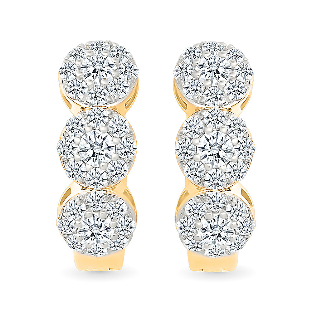 Trendy Twill Diamond Earrings