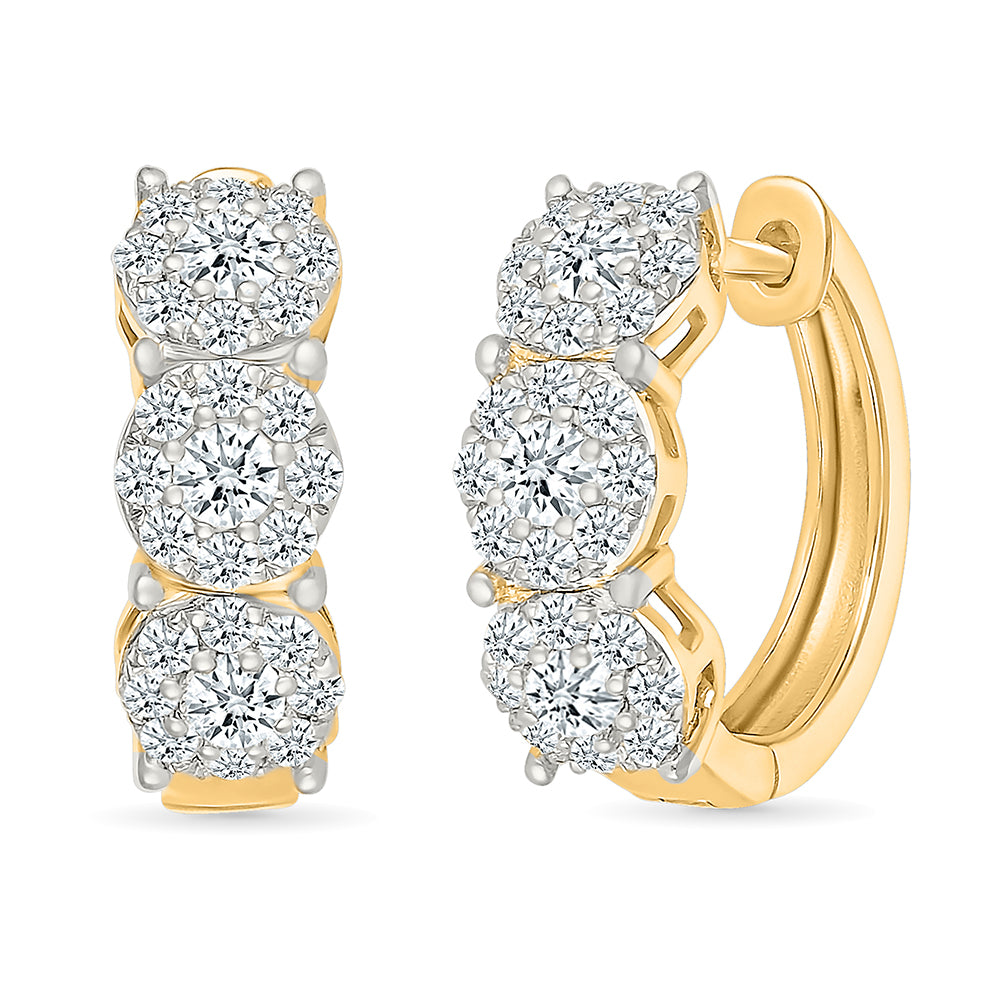 Trendy Twill Diamond Earrings