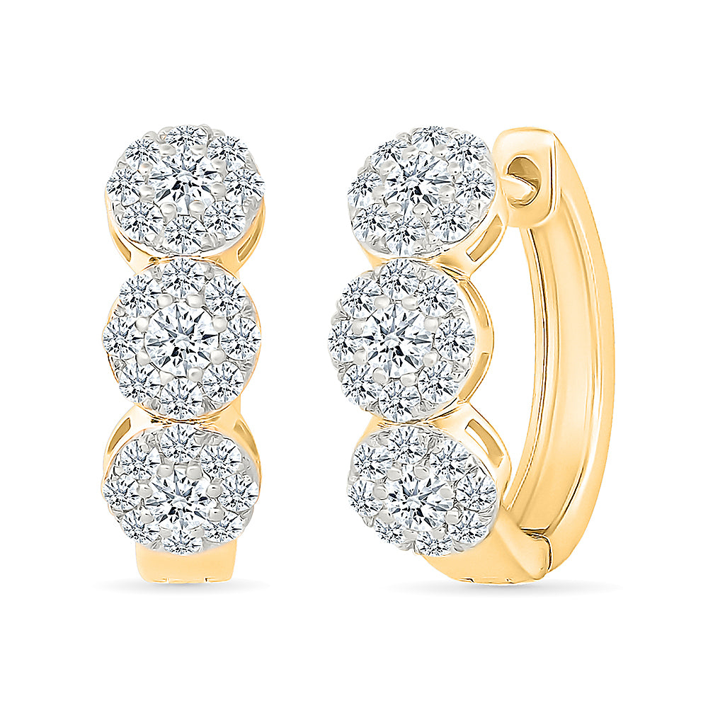 Trendy Twill Diamond Earrings