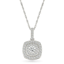 Shimmering Square Diamond Pendant