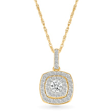 Shimmering Square Diamond Pendant