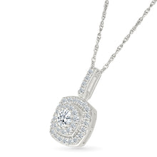 Shimmering Square Diamond Pendant