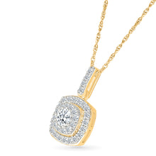 Shimmering Square Diamond Pendant