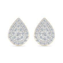 Dew Drop Gold & Diamond Earrings