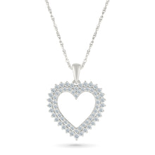 Tilted Heart Gold & Diamond Pendant