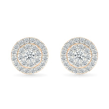 Attractive Round Diamond Stud Earrings