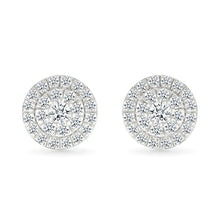 Attractive Round Diamond Stud Earrings
