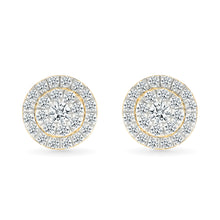 Attractive Round Diamond Stud Earrings