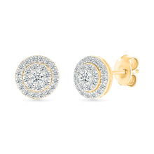 Attractive Round Diamond Stud Earrings