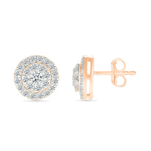 Attractive Round Diamond Stud Earrings