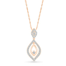 Halo Teardrop Gold & Diamond Pendant
