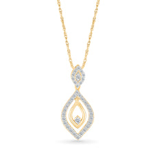 Halo Teardrop Gold & Diamond Pendant