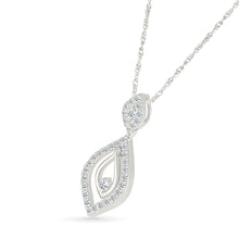 Halo Teardrop Gold & Diamond Pendant