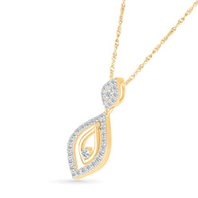 Halo Teardrop Gold & Diamond Pendant