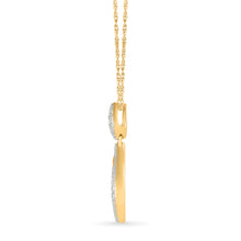 Halo Teardrop Gold & Diamond Pendant