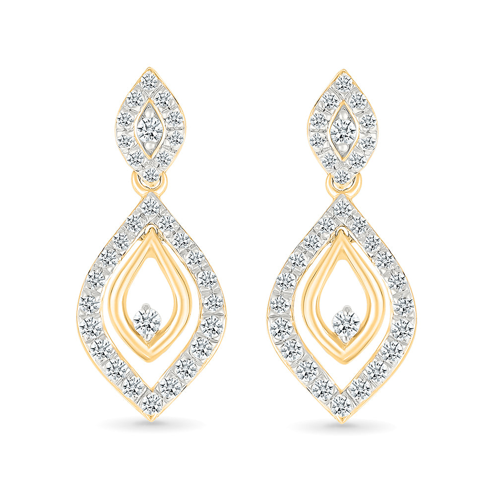 Diamond Shimmer Drop Earrings