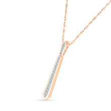 Linear Elegance Diamond Pendant