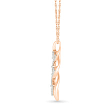 Twirl Shimmering  Gold & Diamond Pendant
