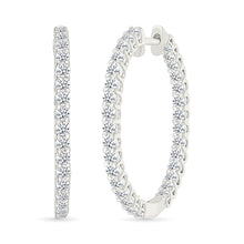 Sparkling Diamond Hoop Earrings