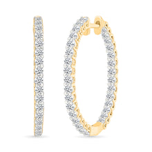 Sparkling Diamond Hoop Earrings