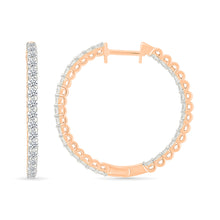 Sparkling Diamond Hoop Earrings