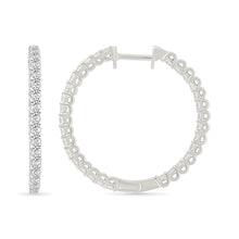 Sparkling Diamond Hoop Earrings