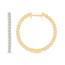 Sparkling Diamond Hoop Earrings
