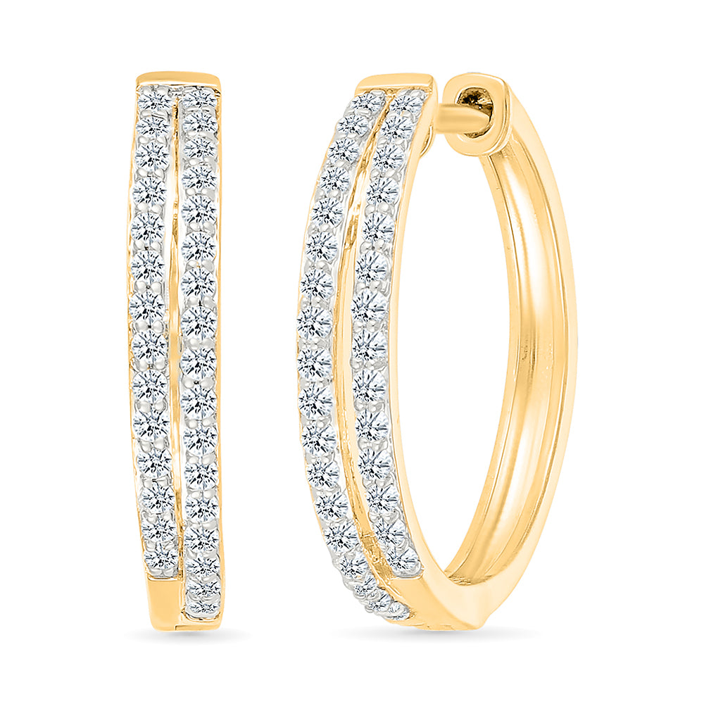 Decent Hoop Diamond Earrings