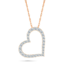Twirl Gold & Diamond Heart Pendant