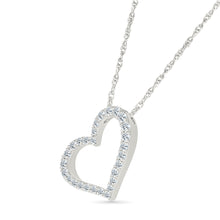 Twirl Gold & Diamond Heart Pendant