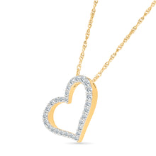 Twirl Gold & Diamond Heart Pendant