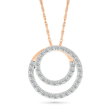 Orbiting Sparkle Diamond Halo Pendant