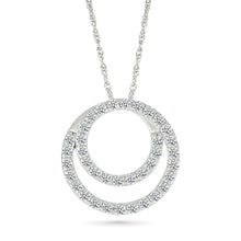 Orbiting Sparkle Diamond Halo Pendant