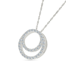 Orbiting Sparkle Diamond Halo Pendant